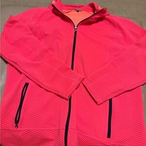 Talbots Coral-Red Quilted Jacket